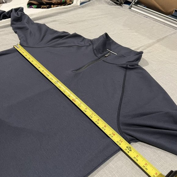 Faherty Legend Quarter Zip Sweater Mens XL Blue Long Sleeve Pullover - Picture 4 of 13